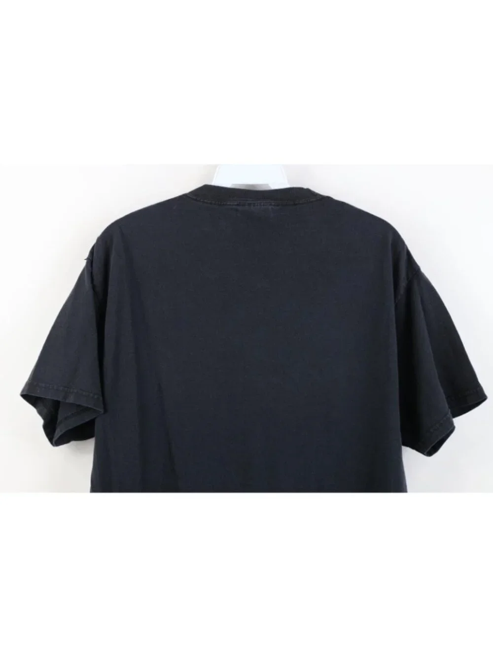 Vintage 90s Y2K Champion Mens Medium Distressed Spell Out T-Shirt Black Cotton - Picture 13 of 14